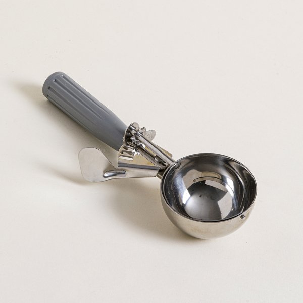 CUCHARA DE HELADO DE ACERO MANGO GRIS 7,5 CM — imagen 1