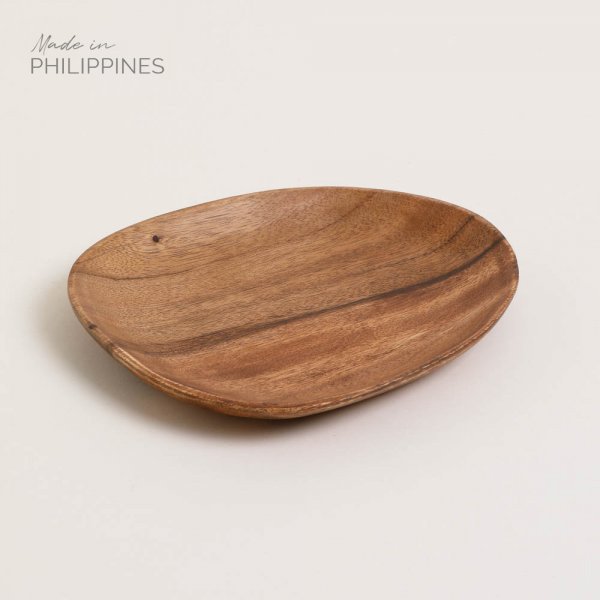 BANDEJA IRREGULAR ACACIA MANILA 25X22 CM