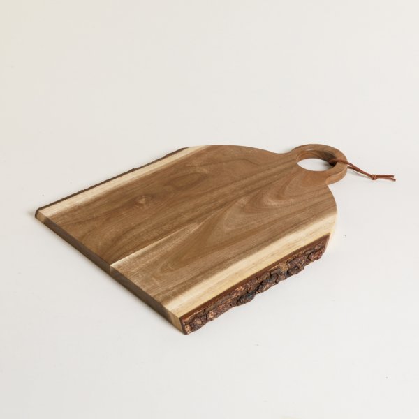 TABLA DE ACACIA CON CORTEZA 44X33 CM