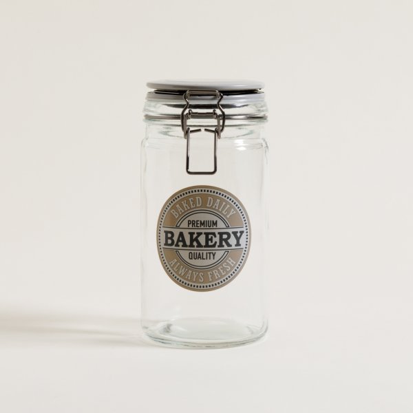 FRASCO HERMETICO DE VIDRIO REDONDO BAKERY 1000 ML