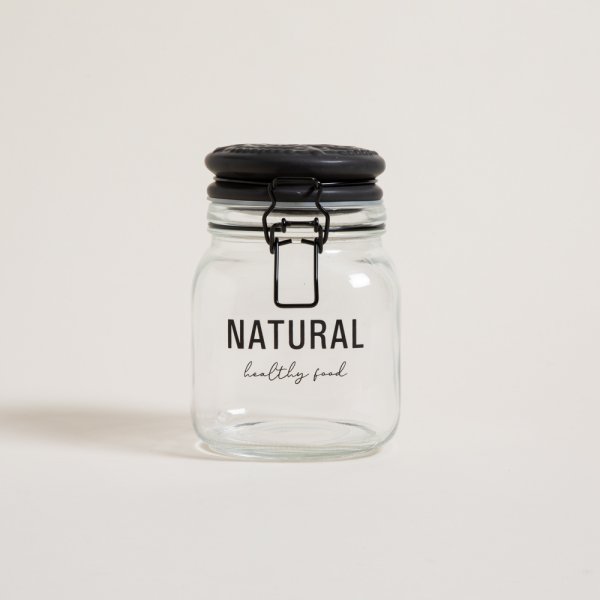 FRASCO CUADRADO HERMETICO NATURAL 1000 ML — imagen 1