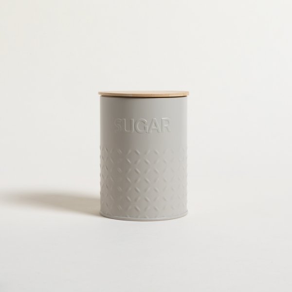 LATA REDONDA TAPA BAMBOO GREY SUGAR 11,5X15,5 CM — imagen 1