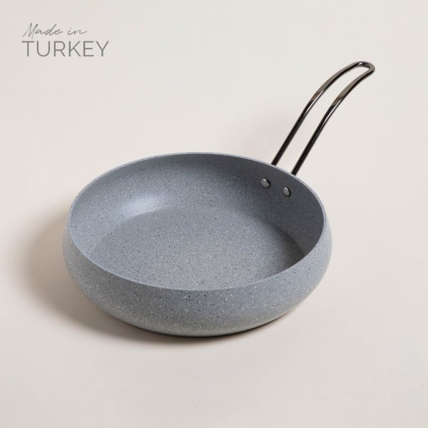 WOK DE ALUMINIO ANTIADHERENTE GRIS GRANITO 26 CM - 3600 ML