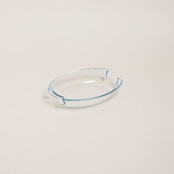 FUENTE DE VIDRIO TEMPLADO OVAL 24,5X18 CM — imagen 1