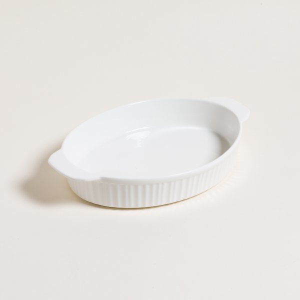 FUENTE PARA HORNO OVAL ASAS RAYAS 23X36X5,5 CM