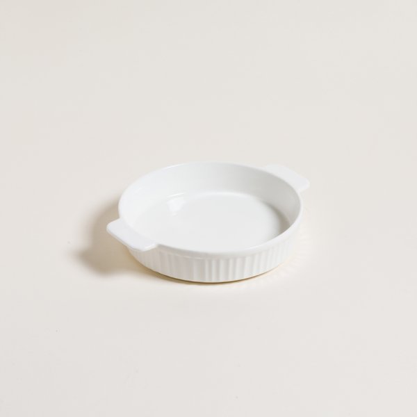 FUENTE PARA HORNO REDONDA ASAS RAYAS 25,5X21,5X4,5 CM — imagen 1