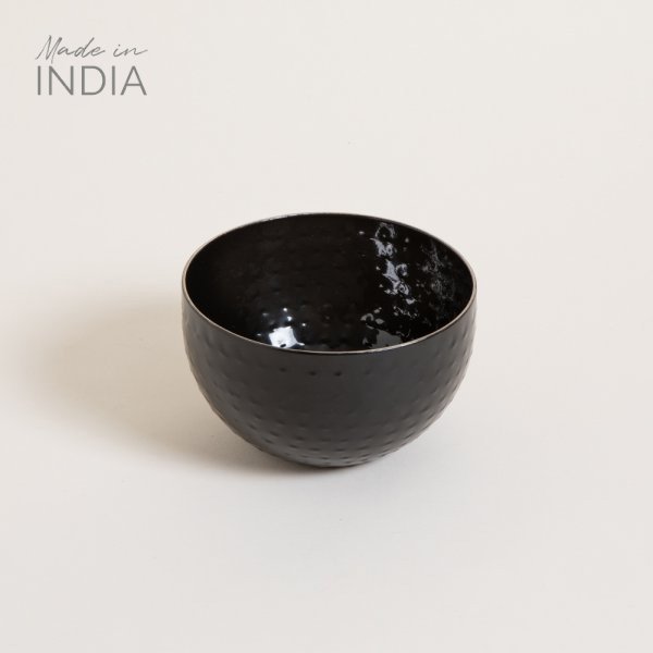 BOWL DE ACERO INOX BLACK KIRAN 14X9 CM