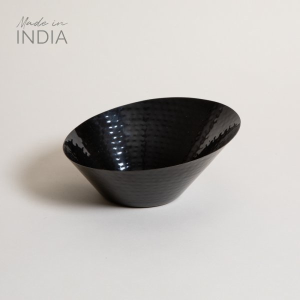 BOWL DE ACERO INOX INCLINADO BLACK KIRAN 21X9 CM