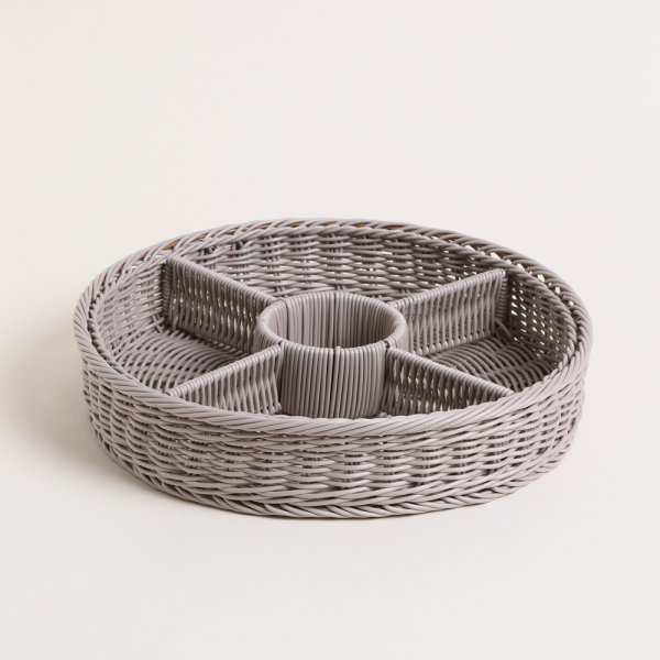 COPETINERA DE PP TRENZADO VISON CLARO 33,5 CM — imagen 1
