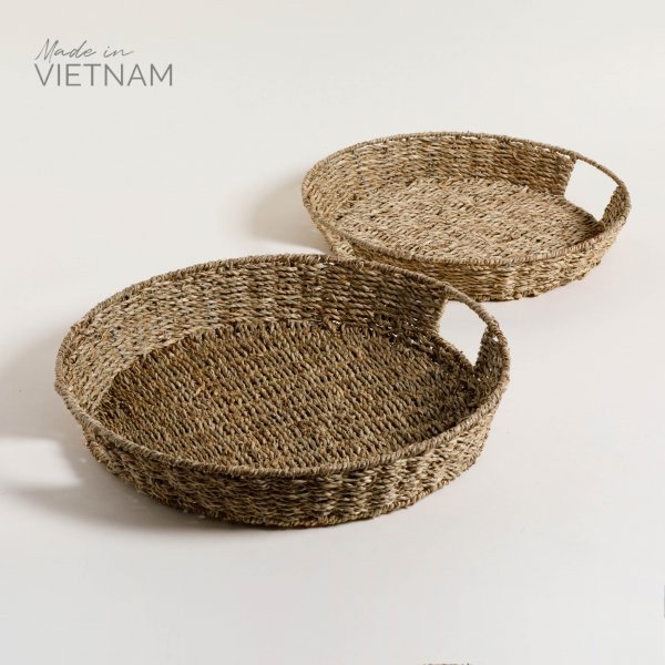 SET X 2 BANDEJAS REDONDAS DALAT 40X7 / 34,5X6 CM