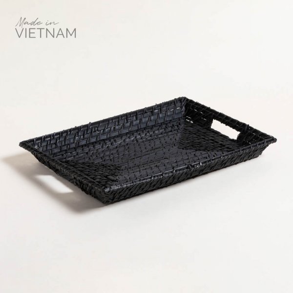 BANDEJA RECTANGULAR VINH NEGRO 45,5X31,5 CM