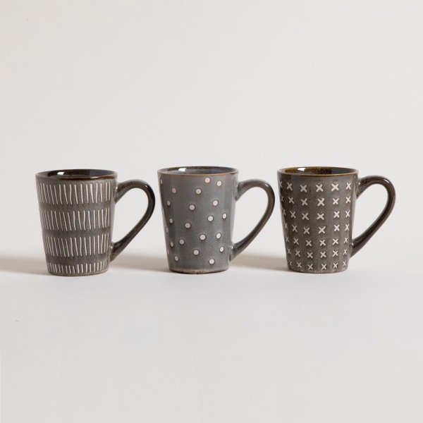 MUG DISEÑOS SURTIDOS GRISES - 330 ML