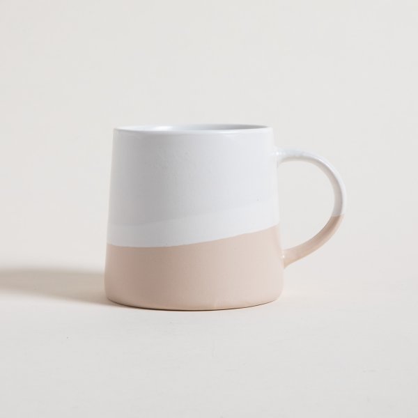 MUG CONICO HUESO Y BEIGE 513 ML