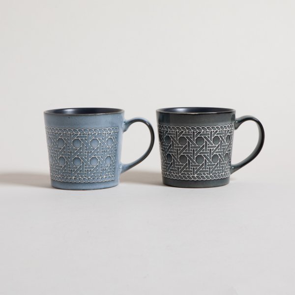MUG KATMANDU RECTO GRIS & AZUL 443 ML