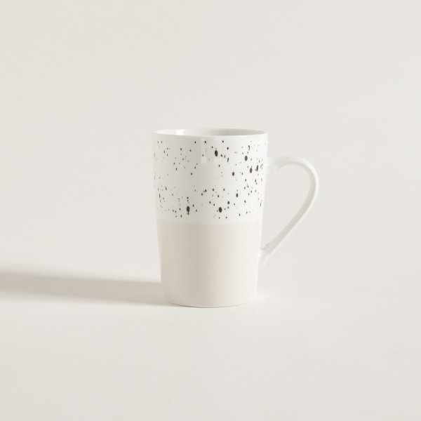 MUG DE PORCELANA TERRAZO WHITE AND CREAM 435 ML