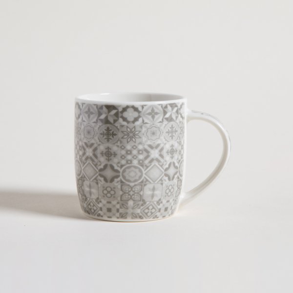 MUG DE PORCELANA MOSAICO GREY 350 ML — imagen 1