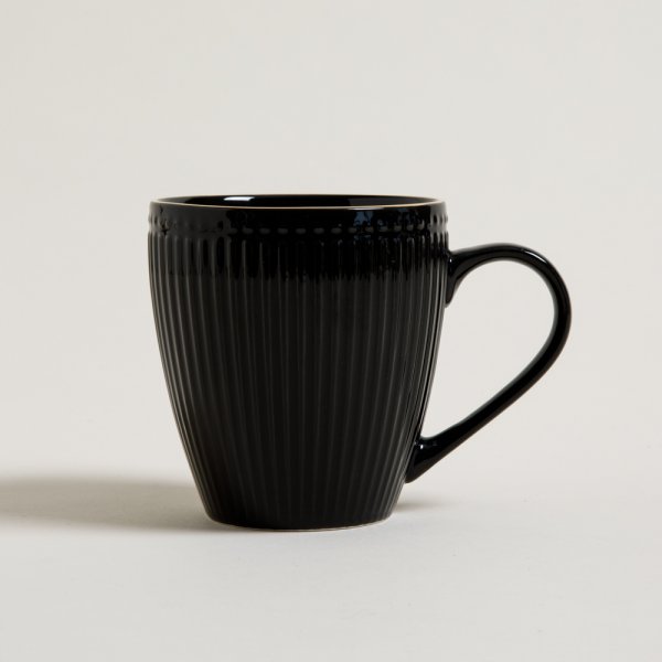 MUG ACAPULCO BLACK BORDE DORADO 400 ML