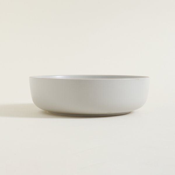 ENSALADERA CHENINI GRIS BORDE NATURAL 26 CM