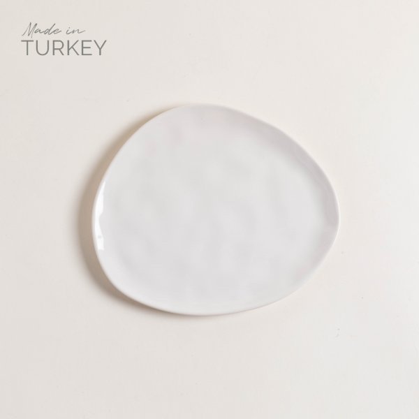 PLATO POSTRE IRREGULAR UMAY CREMA 23 CM