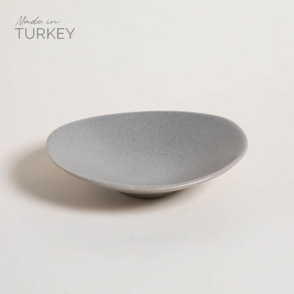 PLATO HONDO OVAL ISPARTA GRANITE 22X19X5 CM