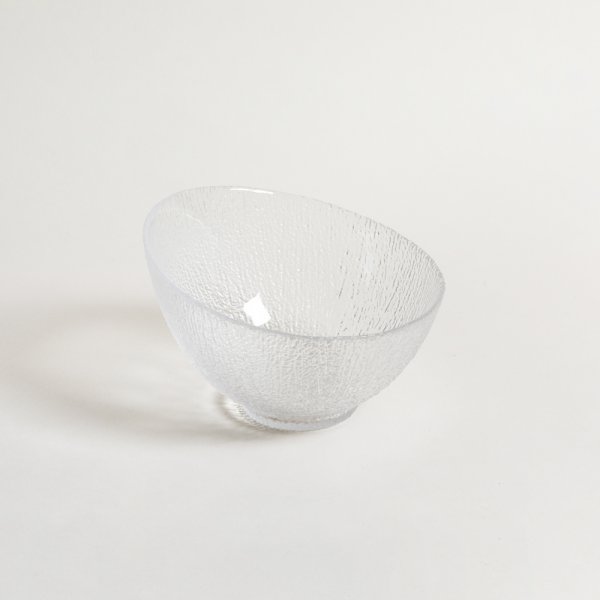 BOWL VIDRIO TEXTURADO CORTE DIAGONAL 17 CM