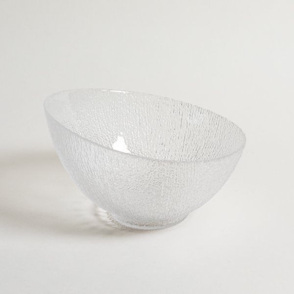 BOWL VIDRIO TEXTURADO CORTE DIAGONAL 21 CM