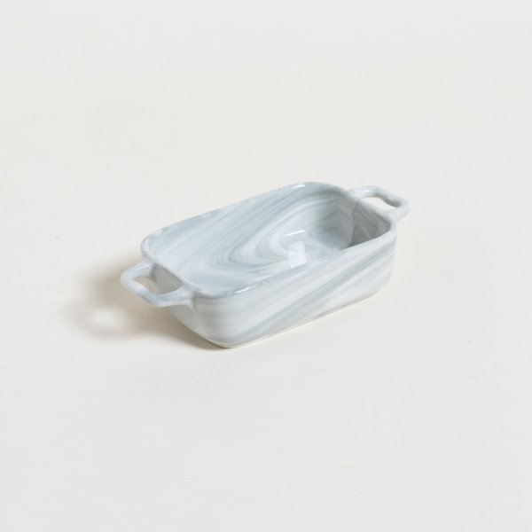 MINI FUENTE RECTANGULAR CON ASAS CARRARA 17,5X8,5 CM