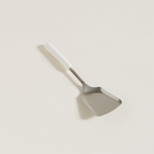 ESPATULA DE ACERO MANGO DE CERAMICA BLANCO 25 CM