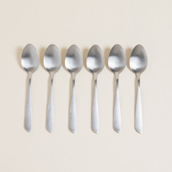 SET X 6 CUCHARAS LISBOA DE ACERO SATINADO 20 CM