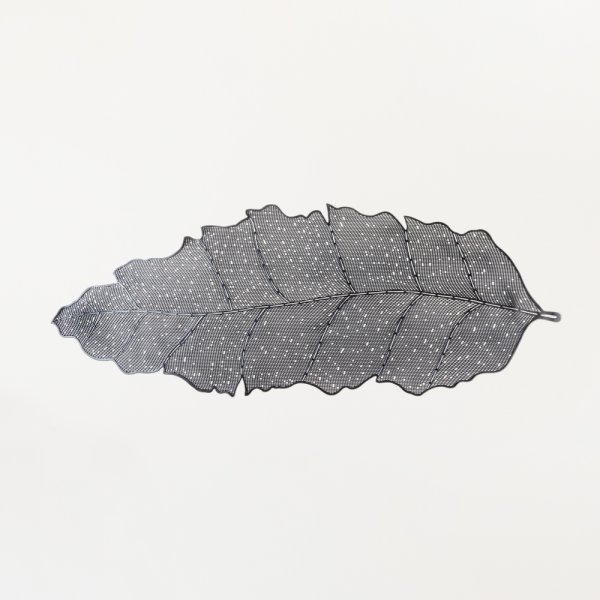 CAMINO PVC HOJA NEGRO 90X33 CM