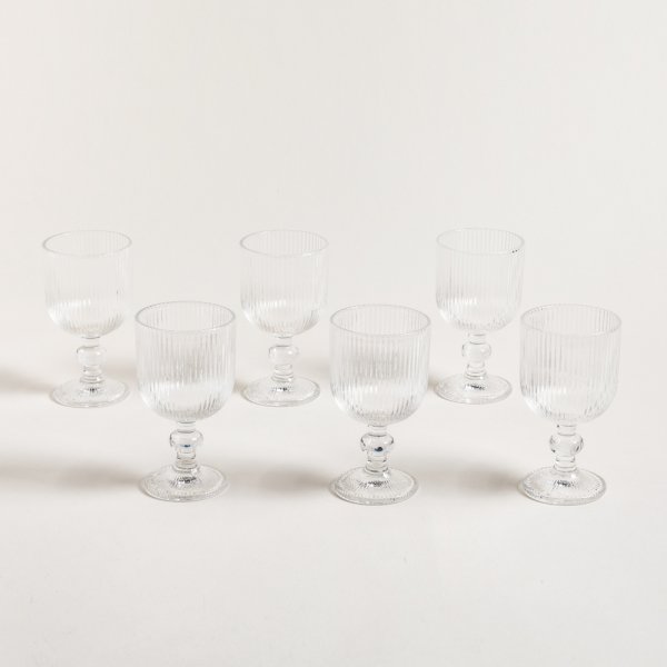 SET X 6 COPAS DE VIDRIO KINGDOM TRANSPARENTE 300 ML — imagen 1