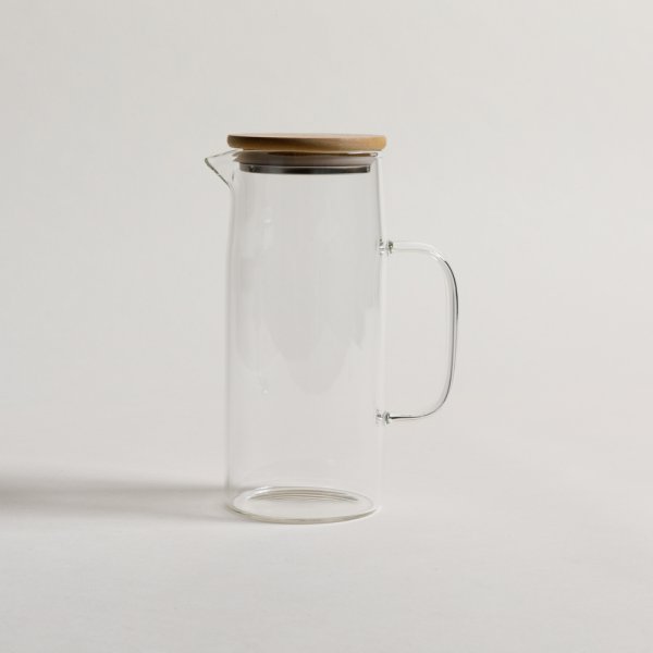 JARRA RECTA CON TAPA DE BAMBOO 1000 ML — imagen 1