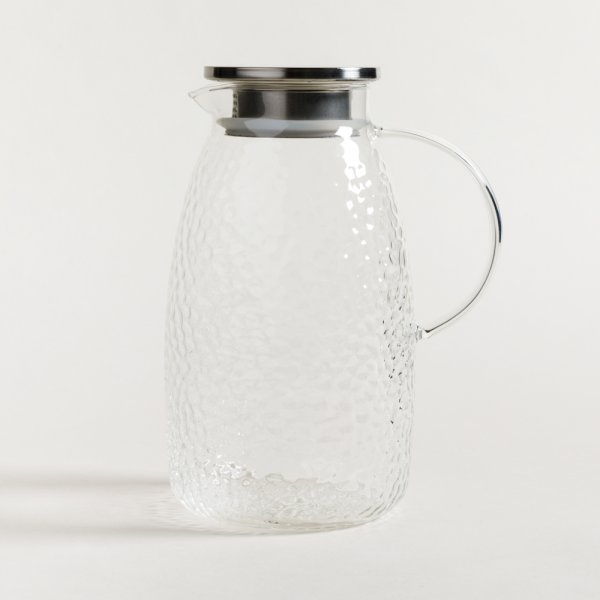 JARRA DE VIDRIO BOMBE MARTILLE TAPA ACERO 2200 ML — imagen 1