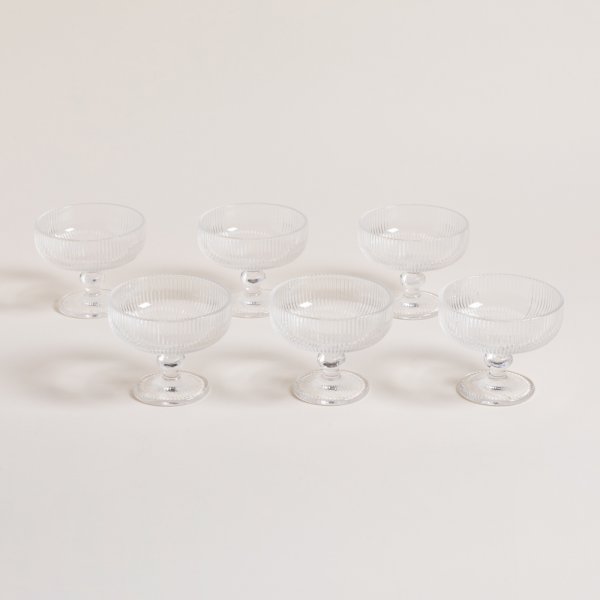 SET X 6 COPAS DE POSTRE KINGDOM TRANSPARENTE 300 ML