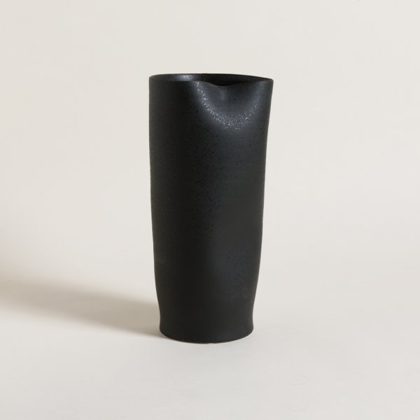 FLORERO DENTED NEGRO 35X18 CM — imagen 1