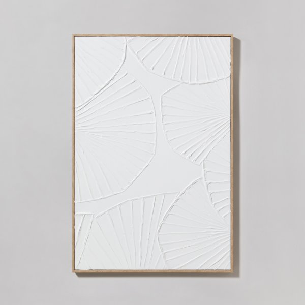 CUADRO LOTUS WHITE 62X92 CM