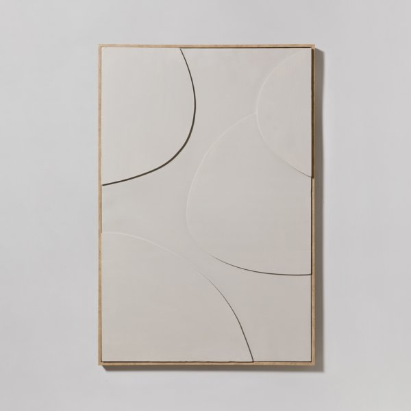CUADRO CURVES BEIGE 62X92 CM