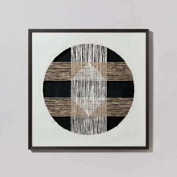 CUADRO KNIT BROWN 80X80 CM