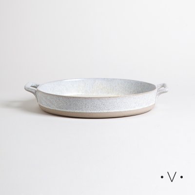 FUENTE OVALADA PARA HORNO CREAM 32X28 CM *VASSA