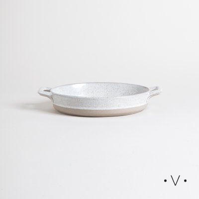 FUENTE OVALADA PARA HORNO CREAM 24X20 CM *VASSA