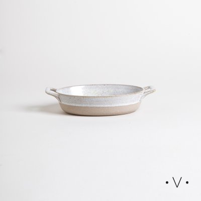 FUENTE OVALADA PARA HORNO CREAM 19X12 CM *VASSA