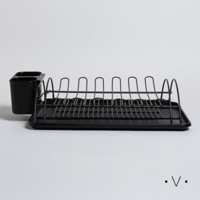 ESCURRIDOR DE PLATOS CON PORTA UTENSILIOS 12X48X38 CM *VASSA