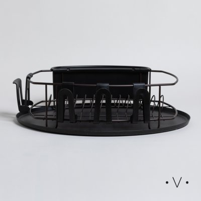 ESCURRIDOR DE PLATOS OVALADO CON PORTA UTENSILIOS 18X48X37 CM *VASSA