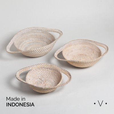 SET X 3 CANASTOS KENDARI 10X40X26 / 8X34X25 / 7X30X22 CM *VASSA
