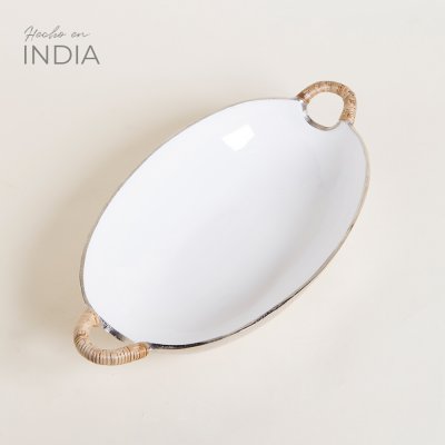 BOWL OVALADO LATUR WHITE 49X26 CM