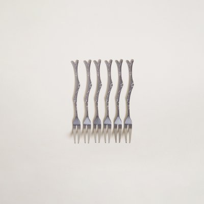 SET X 6 TENEDORES PINCER 12,5 CM