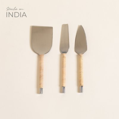 SET X 3 CUCHILLOS PARA QUESOS MAIHAR ROLLED SATINADO 15 CM