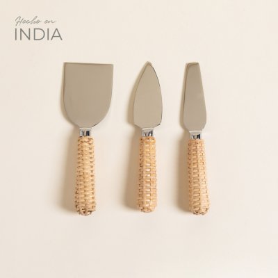 SET X 3 CUCHILLOS PARA QUESOS MAIHAR BRAIDED 15 CM