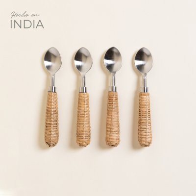 SET X 4 CUCHARITAS MAIHAR BRAIDED 13 CM