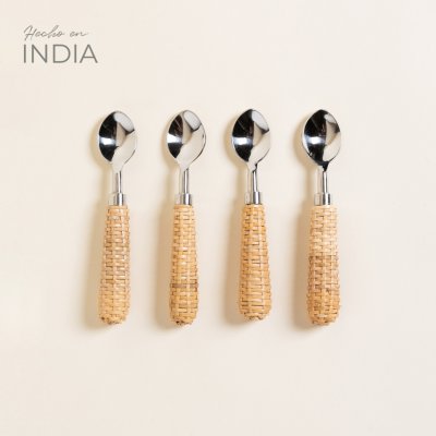 SET X 4 CUCHARITAS MAIHAR BRAIDED 13 CM